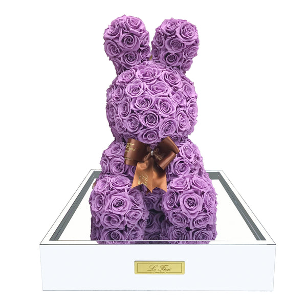Preserved Rose Rabbit - Purple Rose - Le Fiori