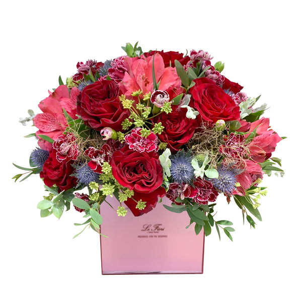 Fresh Flower Box - Red Garden Rose - Le Fiori