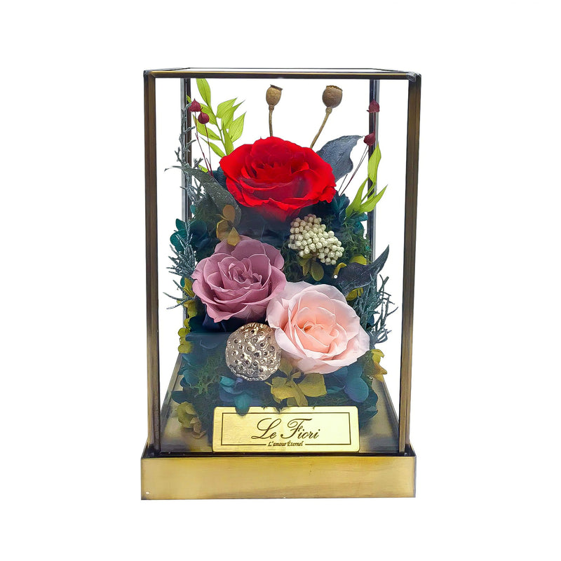 Home Décor - Pink and Red Rose - Le Fiori