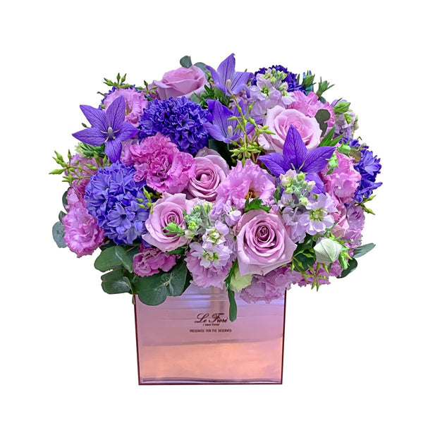 Fresh Flower Box - Purple Rose - Le Fiori