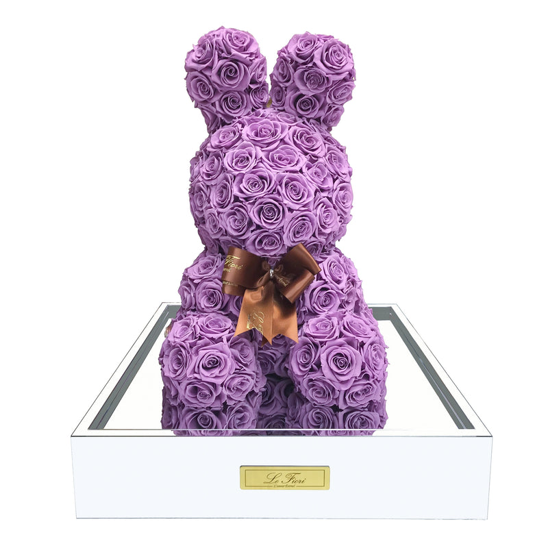 Preserved Rose Rabbit - Purple Rose - Le Fiori