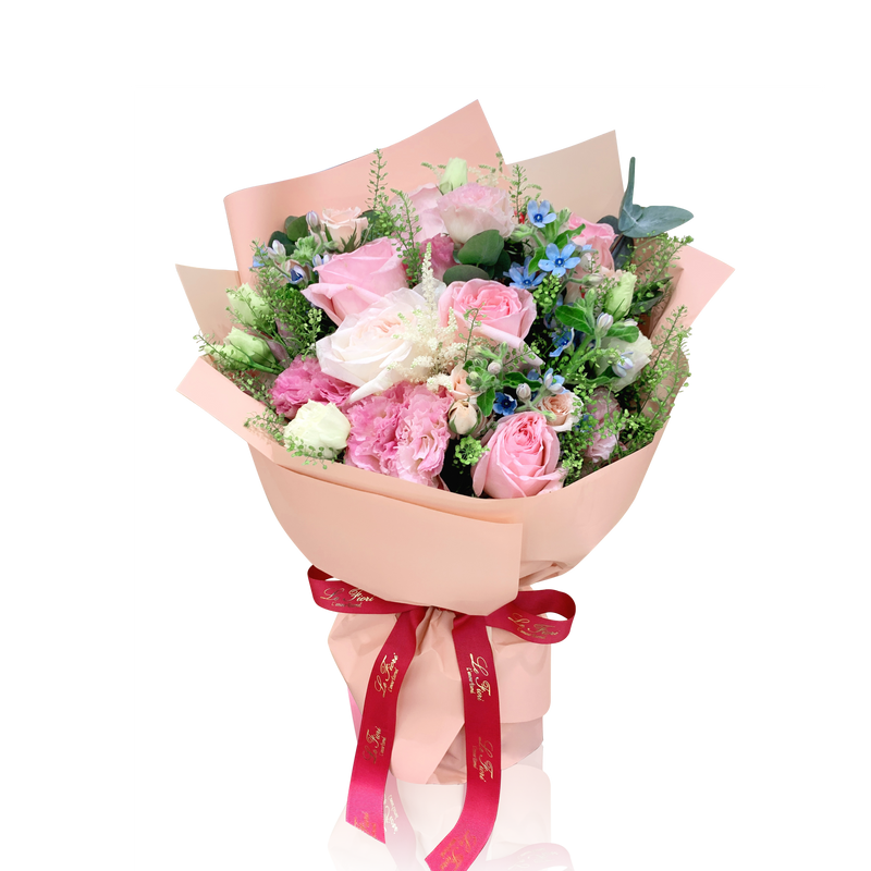 Fresh Flower Bouquet - Garden Rose and Rose - Le Fiori
