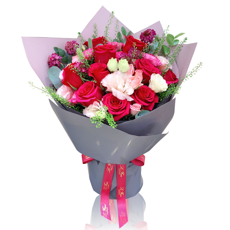 Fresh Flower Bouquet - Fuchsia Rose - Le Fiori