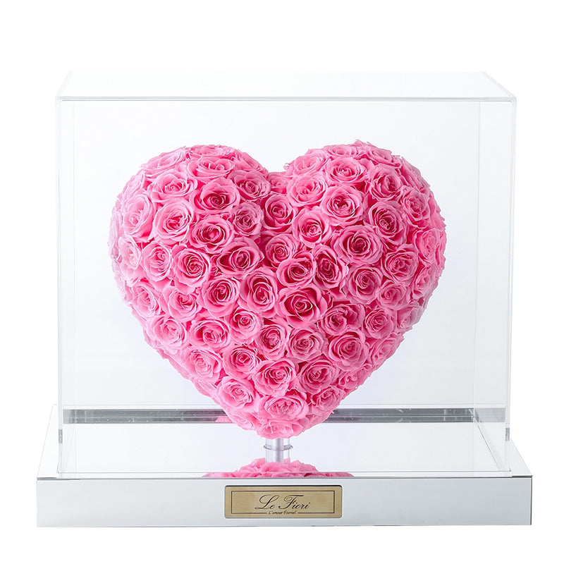 Preserved Rose - 3D Heart Shape (Petal Pink) - Le Fiori