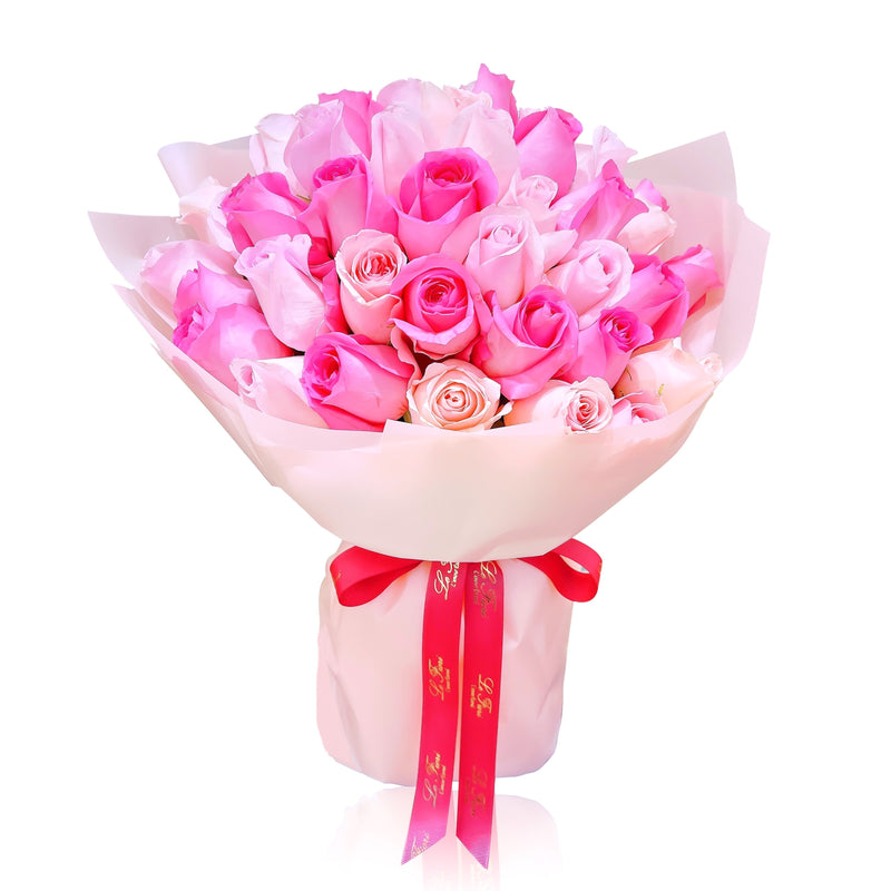 Fresh Flower Bouquet - Pink Rose - Le Fiori