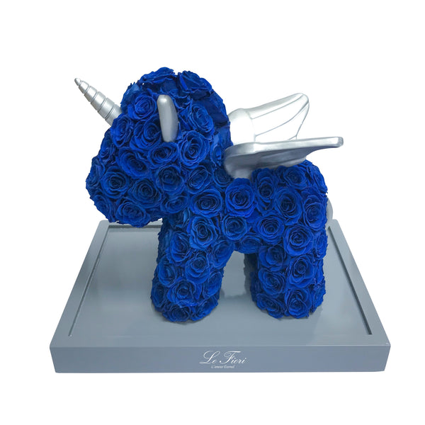 Preserved Rose Baby Unicorn - Diamond Blue Rose - Le Fiori