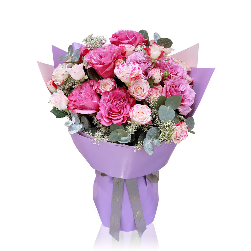 Fresh Flower Bouquet - Pink Rose and Carnation - Le Fiori