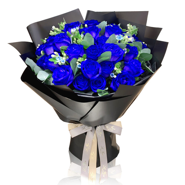 Fresh Flower Bouquet - Blue Rose - Le Fiori